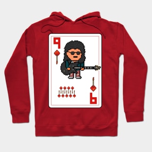 Pixelrockstars Nine of Diamonds Playing Card Hoodie